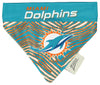 Zubaz Miami Dolphins NFL Team Reversible Pet Bandana for Dogs & Cats