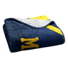 Northwest NCAA Michigan Wolverines Silk Touch Sherpa Throw Blanket, 60"X80"