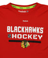 Reebok NHL Kids Chicago Blackhawks Long Sleeve Performance Tee, Red