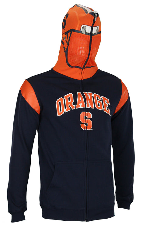 NCAA Youth Syracuse Orange Full Zip Helmet Masked Hoodie, Navy