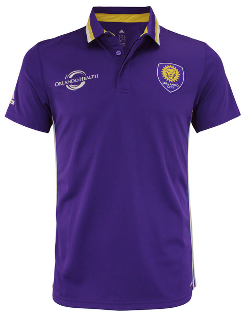 adidas MLS Men's Orlando City SC Climalite Authentic Team Polo, Purple