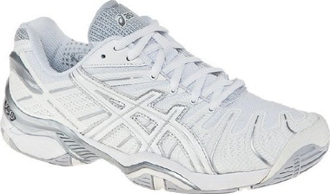 ASICS Women's Gel Resolution 4 Tennis Sneaker Shoe, White/Silver