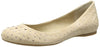 Jessica Simpson Women's Mikia Jeweled Ballet Flat Flats, Bisque / Black