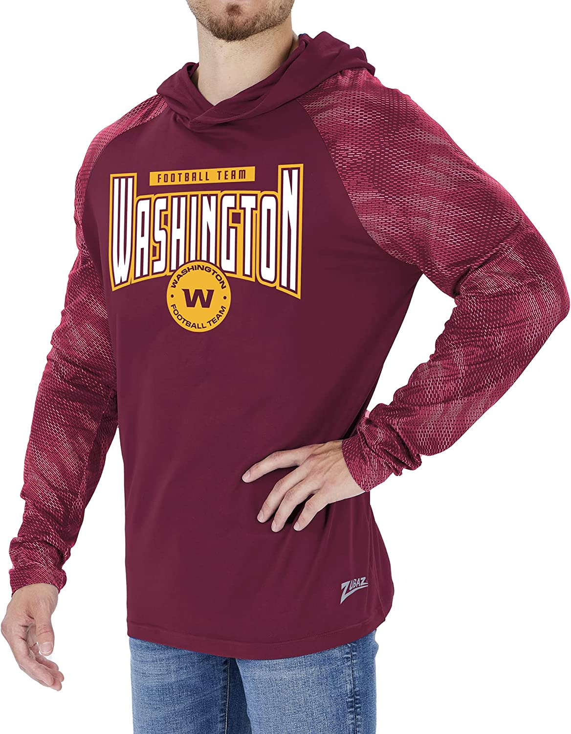 Zubaz NFL Men's Washington Football Team Lightweight Elevated Hoodie w –  Fanletic