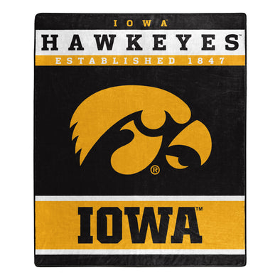 Northwest NCAA Iowa Hawkeyes Raschel Throw Blanket