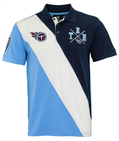 FOCO NFL Men's Tennessee Titans Rugby Polo Shirt