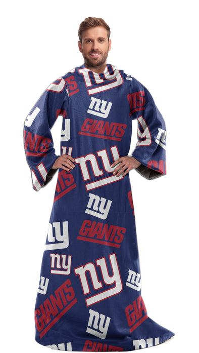 Northwest NFL New York Giants Toss Silk Touch Comfy Throw with Sleeves