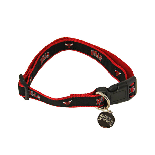 Sporty K9 NBA Chicago Bulls Ribbon Dog Collar