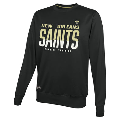 Outerstuff NFL Men's New Orleans Saints Pro Style Performance Fleece Sweater