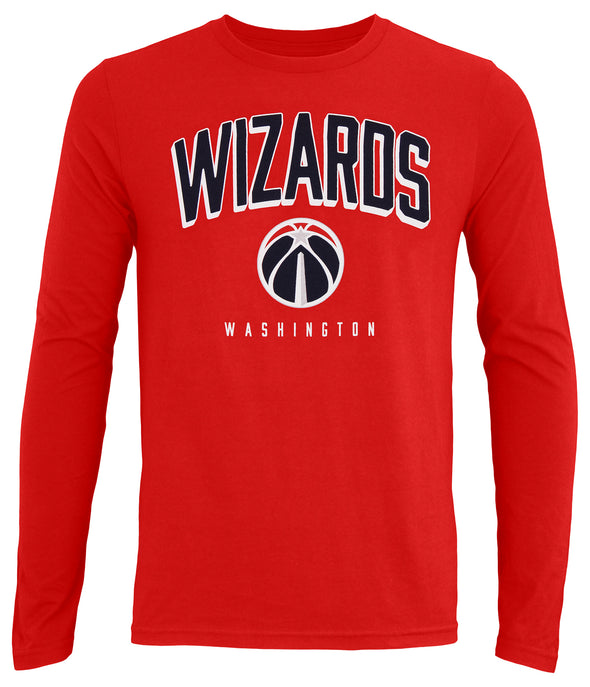 Outerstuff Washington Wizards NBA Boys' Youth (8-20) Replen Long Sleeve Dunked Tee, Red