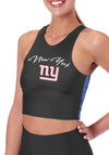 Certo By Northwest Women's NFL New York Giants Crosstown Midi Bra, Charcoal