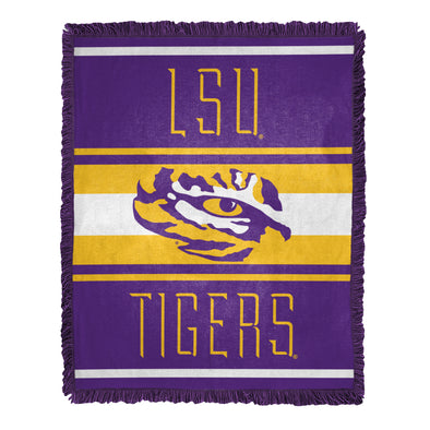 Northwest NCAA Louisiana State Tigers Nose Tackle Woven Jacquard Throw Blanket