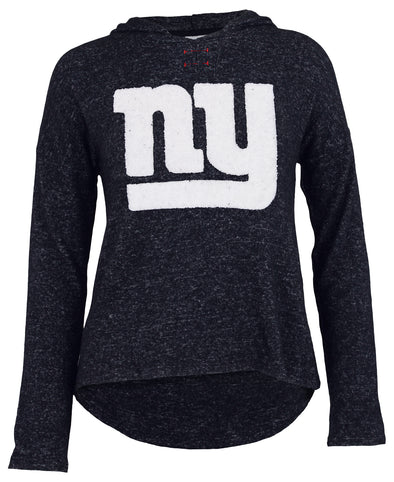 Outerstuff NFL Youth Girls New York Giants 3D Logo Hooded T-Shirt