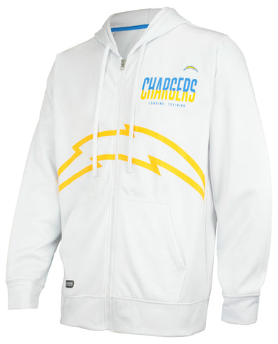 Outerstuff NFL Men's Los Angeles Chargers Drill Performance Full Zip Hoodie