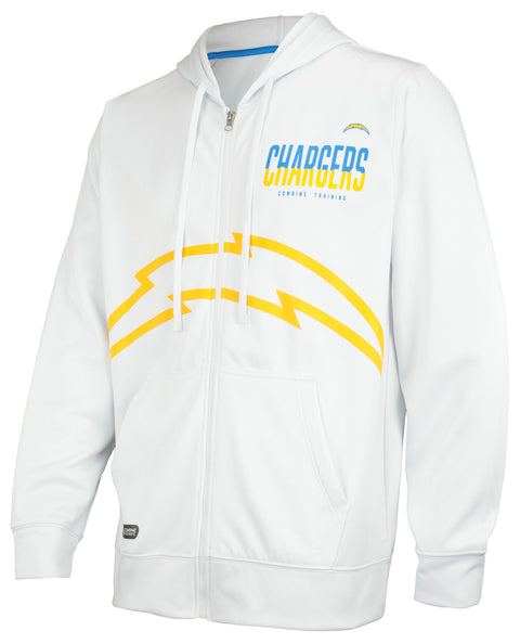 Outerstuff NFL Men's Los Angeles Chargers Drill Performance Full Zip Hoodie