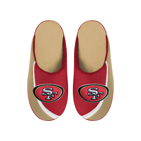 FOCO NFL Men's NFL San Francisco 49ers 2022 Big Logo Color Edge Slippers
