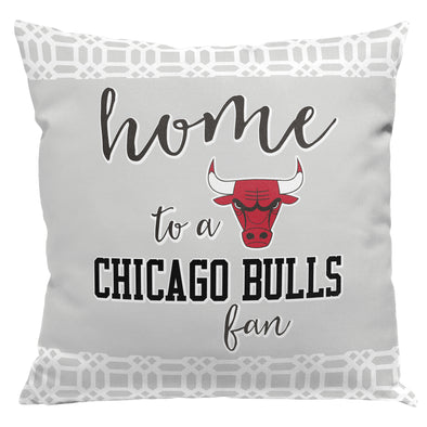 Northwest NBA Chicago Bulls Sweet Home Fan 2 Piece Throw Pillow Cover, 18x18