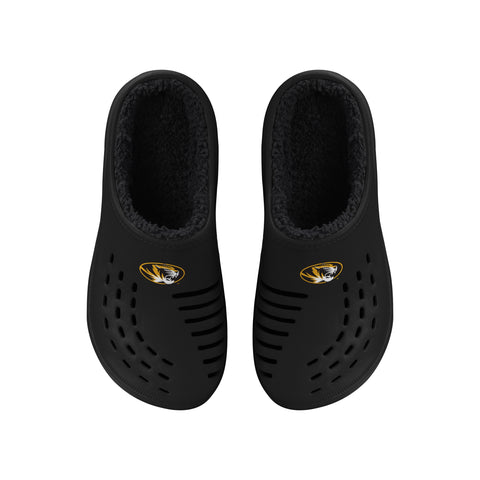 FOCO NCAA Men's Missouri Tigers Sherpa Lined Big Logo Clogs