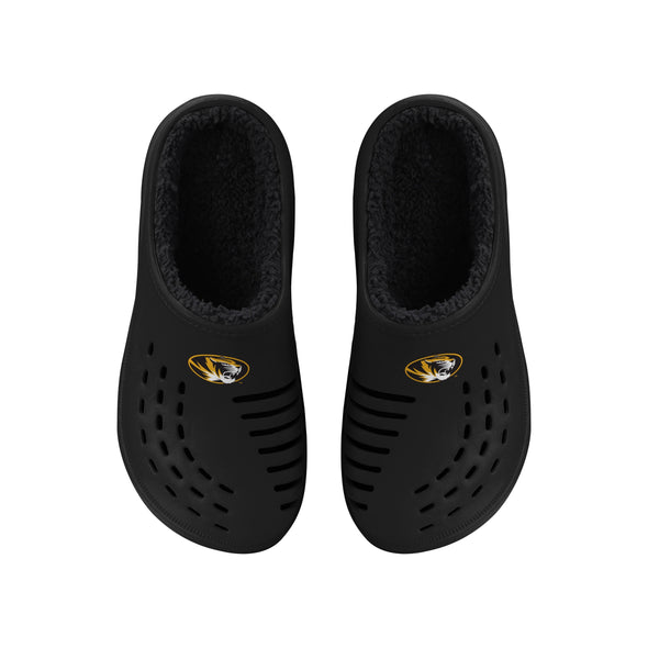 FOCO NCAA Men's Missouri Tigers Sherpa Lined Big Logo Clogs