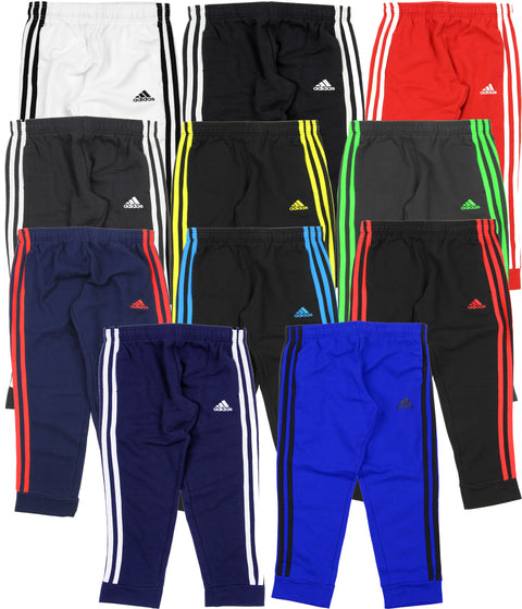 Adidas Youth Game Time 3 Stripe Fleece Pants, Color Options