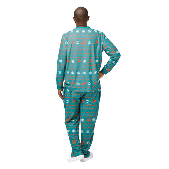 FOCO Men's NFL Miami Dolphins Primary Team Logo Ugly Pajama Set