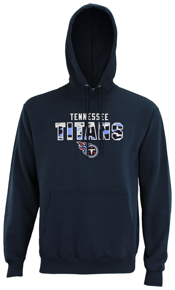 Zubaz NFL Men's Tennessee Titans Camo Block Logo Hoodie