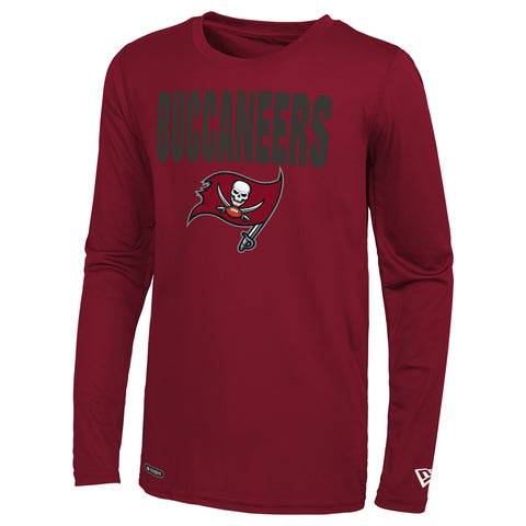 New Era NFL Men's Tampa Bay Buccaneers 50 Yard Line Long Sleeve Poly Dri-Tek Tee