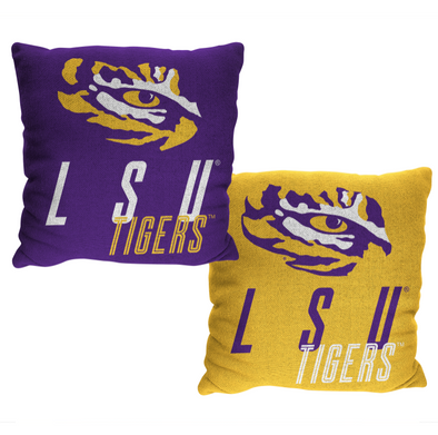 Northwest NCAA LSU Tigers Double Sided Jacquard Accent Throw Pillow