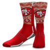 Zubaz X FBF NFL Adult Unisex San Francisco 49ers Phenom Curve Crew Socks