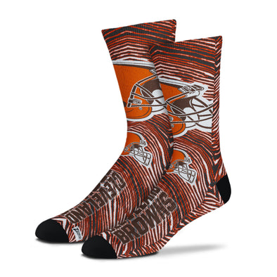 Zubaz by For Bare Feet NFL Youth Cleveland Browns Zubified Dress Socks, One Size