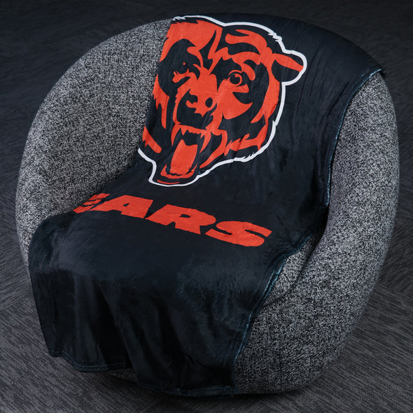 FOCO NFL Chicago Bears Plush Soft Micro Raschel Throw Blanket, 50 x 60