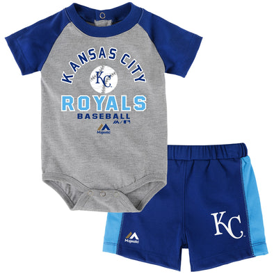 Baseball MLB Infant Kansas City Royals Fan Favorite Creeper & Shorts Set