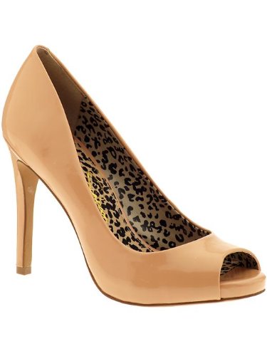 Jessica Simpson Saras Women's Classic Peep Toe Pumps Heels, Nude