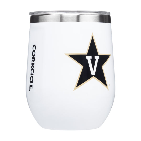 Corkcicle NCAA 12oz Vanderbilt Commodores Triple Insulated Stainless Steel Wine Glass