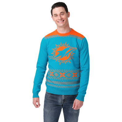 FOCO NFL Men's Miami Dolphins 2021 Ugly Sweater