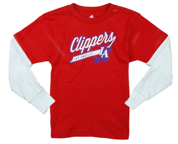 Adidas NBA Kids Boys Los Angeles Clippers 3 in 1 Combo Shirt - Red and White