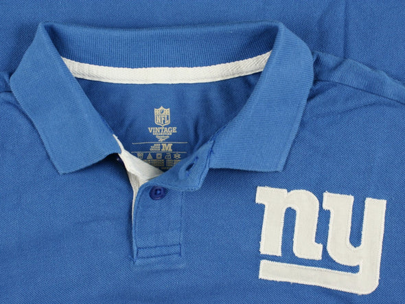 New York Giants NFL Reebok Mens Vintage Polo Shirt, Blue