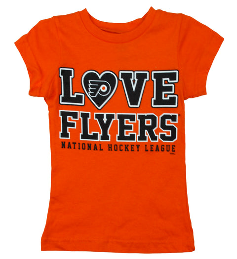 NHL Toddler Girls Philadelphia Flyers Love Shirt - Orange