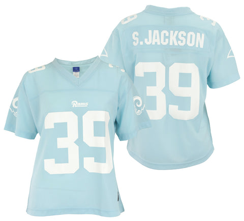 Reebok NFL Women's St. Louis Rams Steven Jackson #39 Dazzle Jersey, Sky Blue