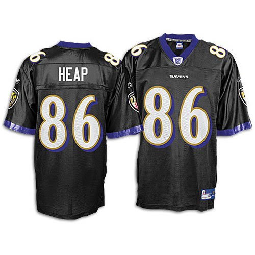 Reebok Men's NFL Baltimore Ravens Todd Heap #86 Replica Jersey, Black