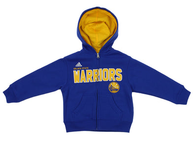 Adidas NBA Kids Golden State Warriors Stated Full Zip Hoodie, Blue