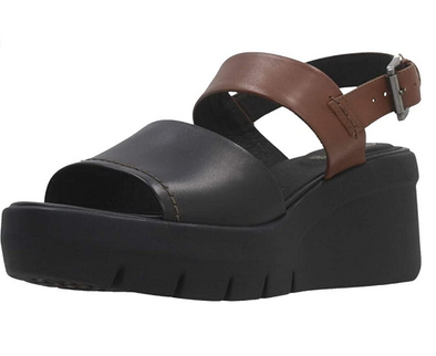 Geox Women's D Torrence A Platform Sandals, Black/Brown