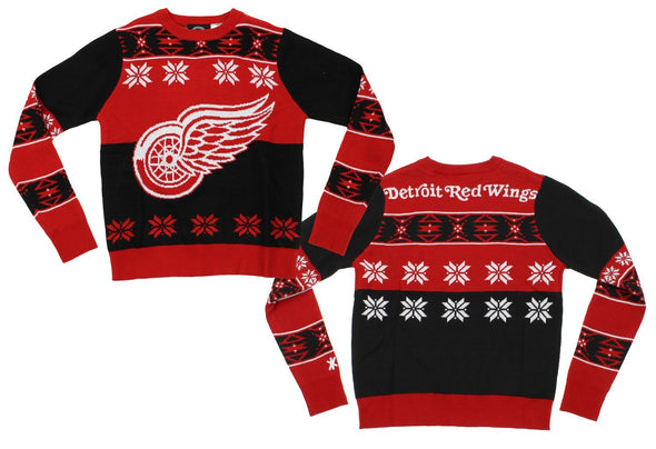 NHL Youth Detroit Redwings Ugly Crew Neck Team Sweater