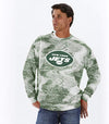 Zubaz NFL Football Men's New York Jets Static Crew Neck Sweatshirt