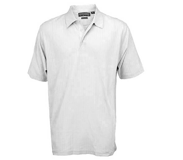 Reebok Golf Men's 3 Button Mercerized Pima Cotton Polo Shirt, White