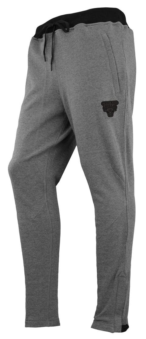 FISLL NBA Men's Chicago Bulls Team Logo Jogger Pants, Gray