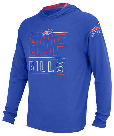 Zubaz NFL Men's Buffalo Bills Team Color Active Hoodie With Camo Accents