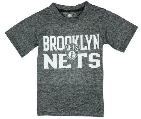 NBA Basketball Kids / Youth Brooklyn Nets Short Sleeve T-Shirt - Heather Grey