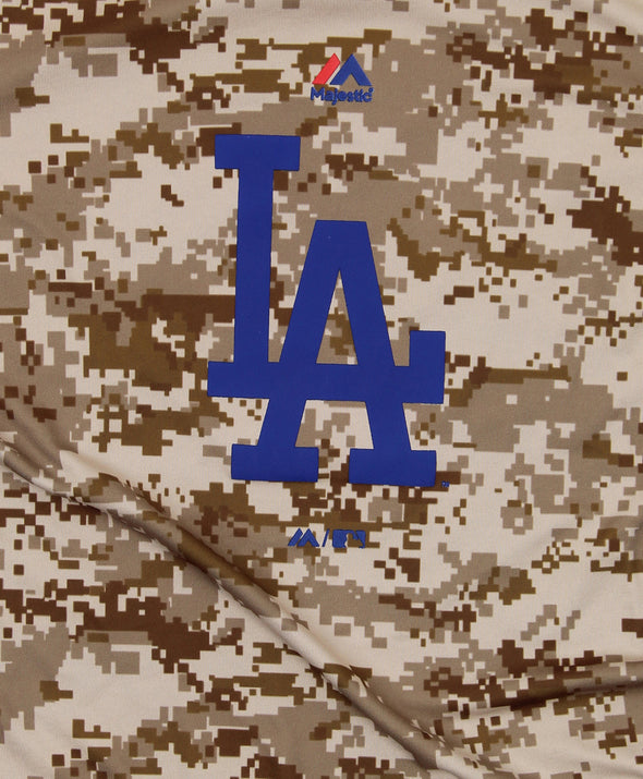 Outerstuff MLB Youth Los Angeles Dodgers Digi Camo Short Sleeve T-Shirt, Brown
