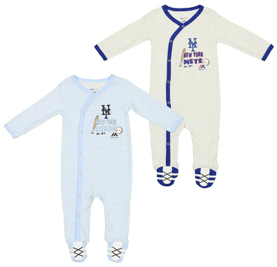 Outerstuff MLB Infant Boys New York Mets Best Gameday 2 Pack Coverall Set